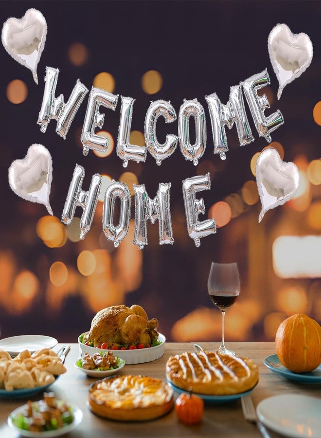 PLAP Welcome Home Balloon Aluminum Film Party Decorations Welcome Party Supplies (Silver welcome home) - Image 2